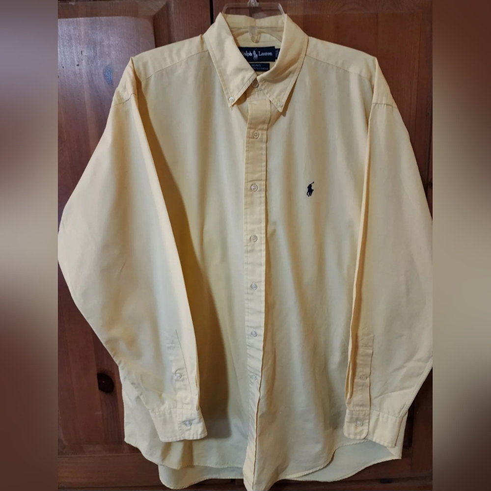 Ralph Lauren Yellow Casual Button Down Shirt